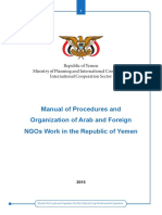 Mopic Manual of Procedures and Organization of Arab and Foreign Ngos Work in The Republic of Yemen - en