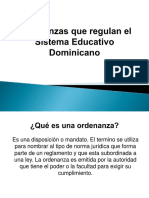 Ordenanzas Que Regulan El Sistema Educativo Dominicano