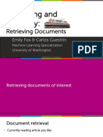 Clustering and Similarity:: Retrieving Documents