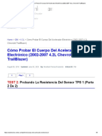 Parte 2 - Cómo Probar El Cuerpo Del Acelerador Electrónico (2002-2007 4.2L Chevrolet TrailBlazer)