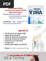 PPT16 - Aplicación de JIRA - Desarrollo - Pruebas
