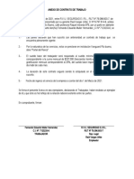 Anexo de Contrato de Trabajo