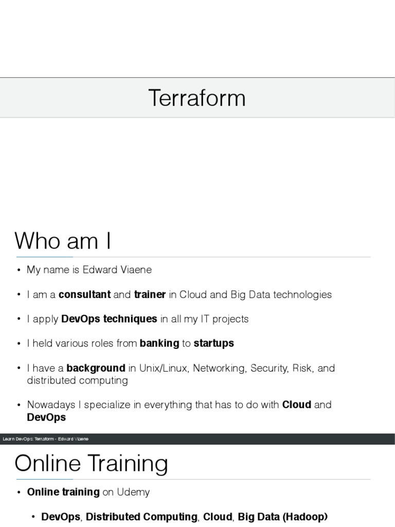 Learn Devops Terraform Dec2020 | PDF | Cloud Computing | Amazon Web ...