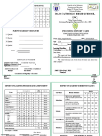 Dao Catholic High School, Inc.: Report On Attendance