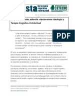 Prejuicios Sociales Sobre La Relacion Entre Ideologia y Terapia Cognitivo Conductual