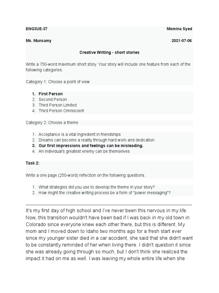 Crafting Themes in Short Stories | PDF
