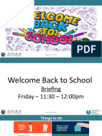 2021 Welcome Back To School Briefing