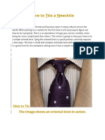 How To Ttie A Nnecktie: How To Tie The Image Shows An Oriental Knot in Action