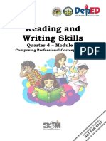Reading and Writing Skills: Quarter 4 - Module 9