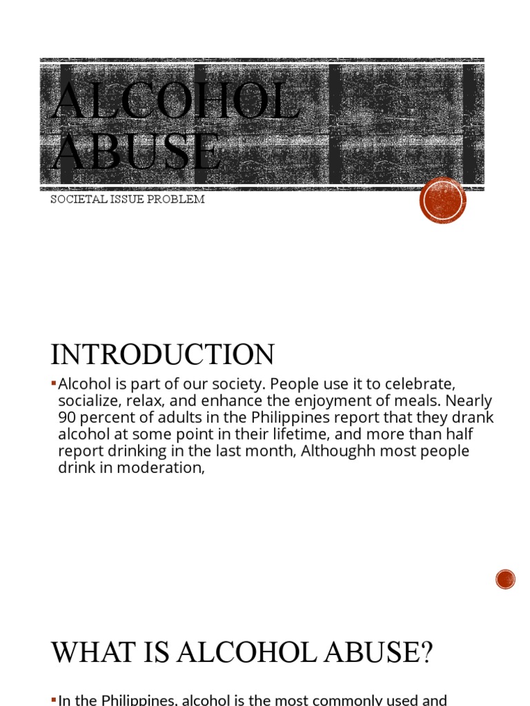 Alcohol Abuse: Societal Issue Problem | PDF | Alcoholism | Health Sciences