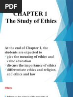 Chapter 1 The Study of Ethics