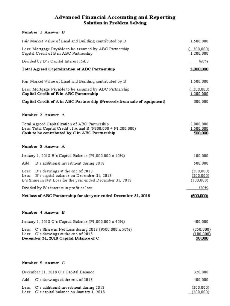Advanced Financial Accounting and Reporting: Solution in Problem ...