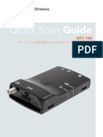 Quick Start Guide for NTC-100 4G LTE Industrial IoT Modem