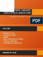 New Variant Creutzfeld-Jakod Dse: Presented By: Janilla Dawn O. Ifurung