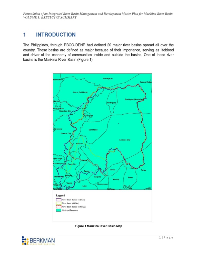 Integrated Management Plan for Marikina Basin | PDF | Rain | River