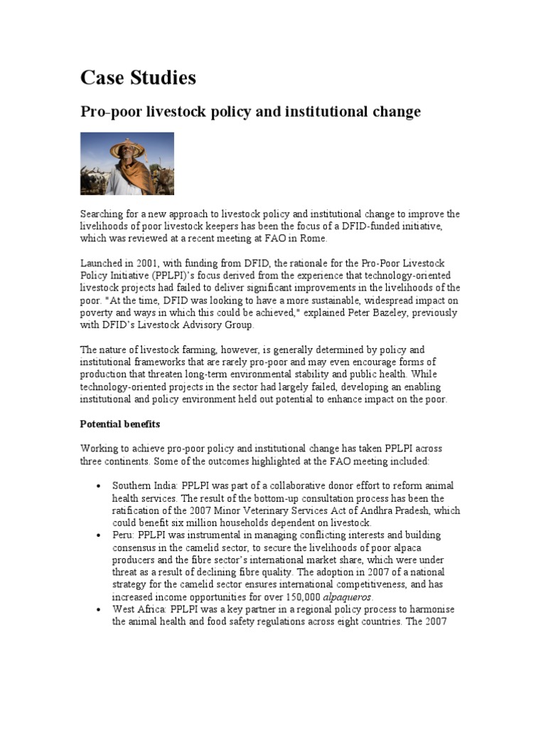 Case Studies | PDF | Department For International Development | Poverty