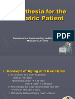 Anesthesia For Geriatric