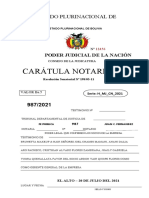 Caratula Notarial