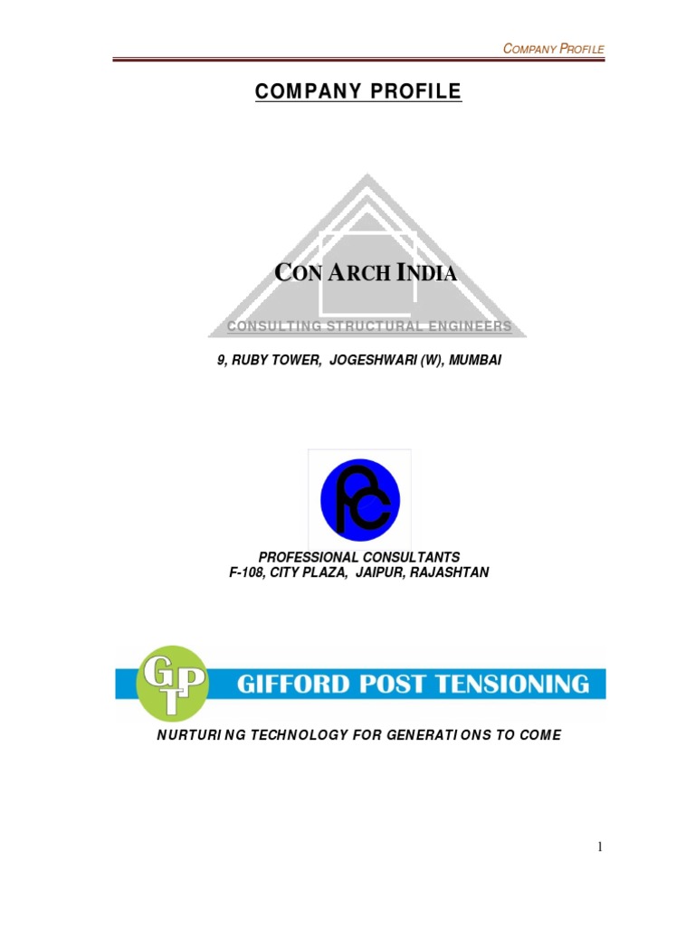 Profile Gifford Post Tensioning PDF Prestressed Concrete Concrete