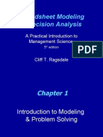 Chap01 Decision Modelling Using Spreadsheet