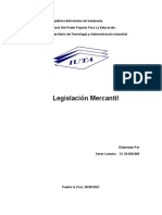 Monografía de Legislacion Mercantil