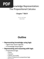 Set 6: Knowledge Representation: The Propositional Calculus: Chapter 7 R&N