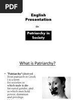 Patriarchy and The Society