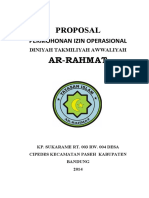 Proposal Ijin Operasional Diniyah