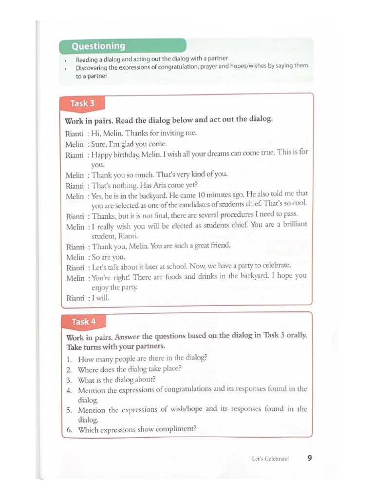 Work In Pairs And Answer The Questions