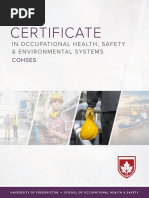 Certificate: in Occupational Health, Safety & Environmental Systems