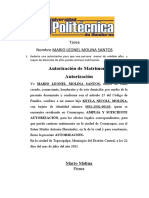 Tarea de Autorizacion para Contrar Matrimonio