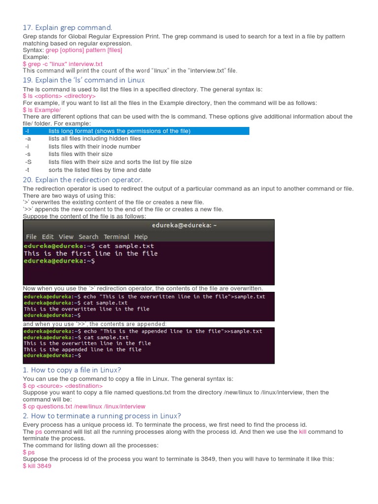 Understanding grep Command Options | PDF | Computer File | Filename