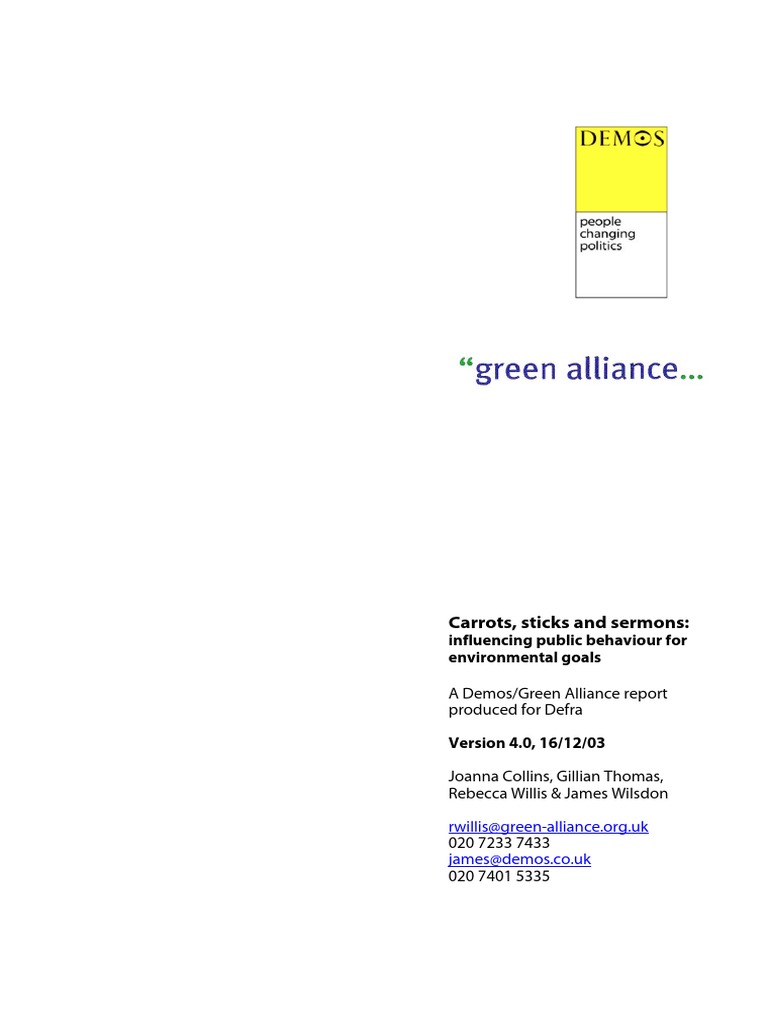 Carrots Sticks Sermons PDF Behavior Public Opinion