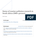 Status of marine pollution research in South Africa from 1960