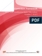 National Curriculum Framework: Nine-Year Continuous Basic Education Grades 7, 8 & 9