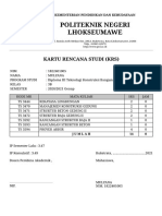 Kartu Rencana Studi (KRS) - Politeknik Negeri Lhokseumawe