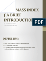 Body Mass Index (A Brief Introduction) :: By: Mehreen Saleem MSC Biochemistry (Ku)