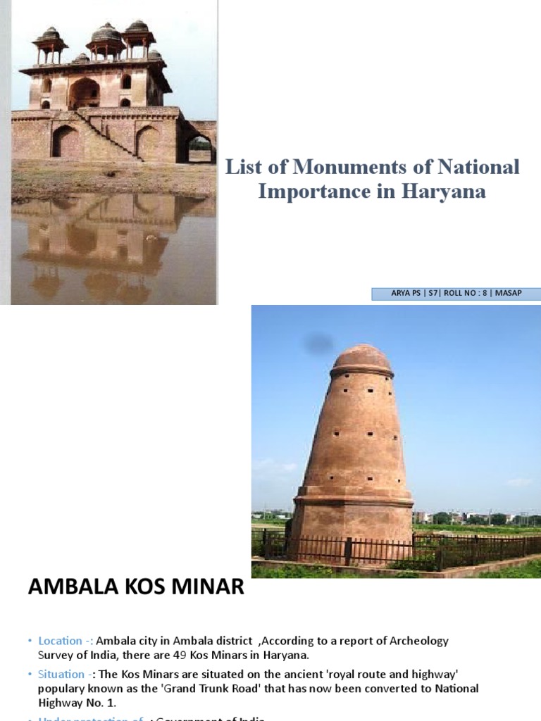 1.list of Monuments of National Importance in Haryana PDF