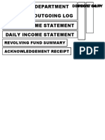 Finance Department Incoming/Outgoing Log: Ceo'S Copy Deposit Slip