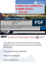 Introduction To Sampling Distributions Unit 2D: SECTION K: Chapter 64 of John Bird Textbook