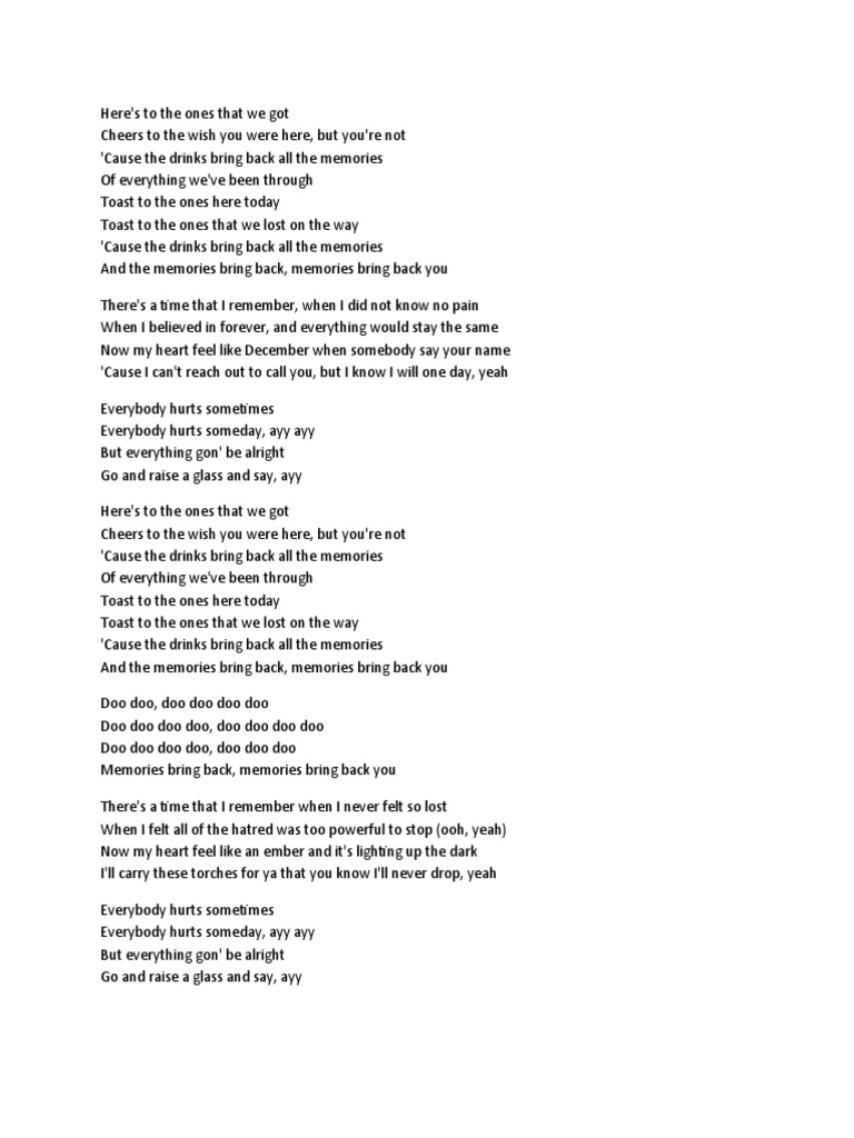 Memories Maroon 5 Lyrics | PDF