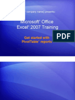 Microsoft Office Excel 2007 Training: Get Started With Pivottable Reports