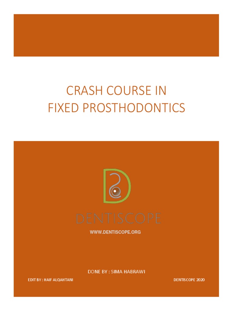Crash Course in Fixed Prosthodontics PDF Dental Implant Ceramics