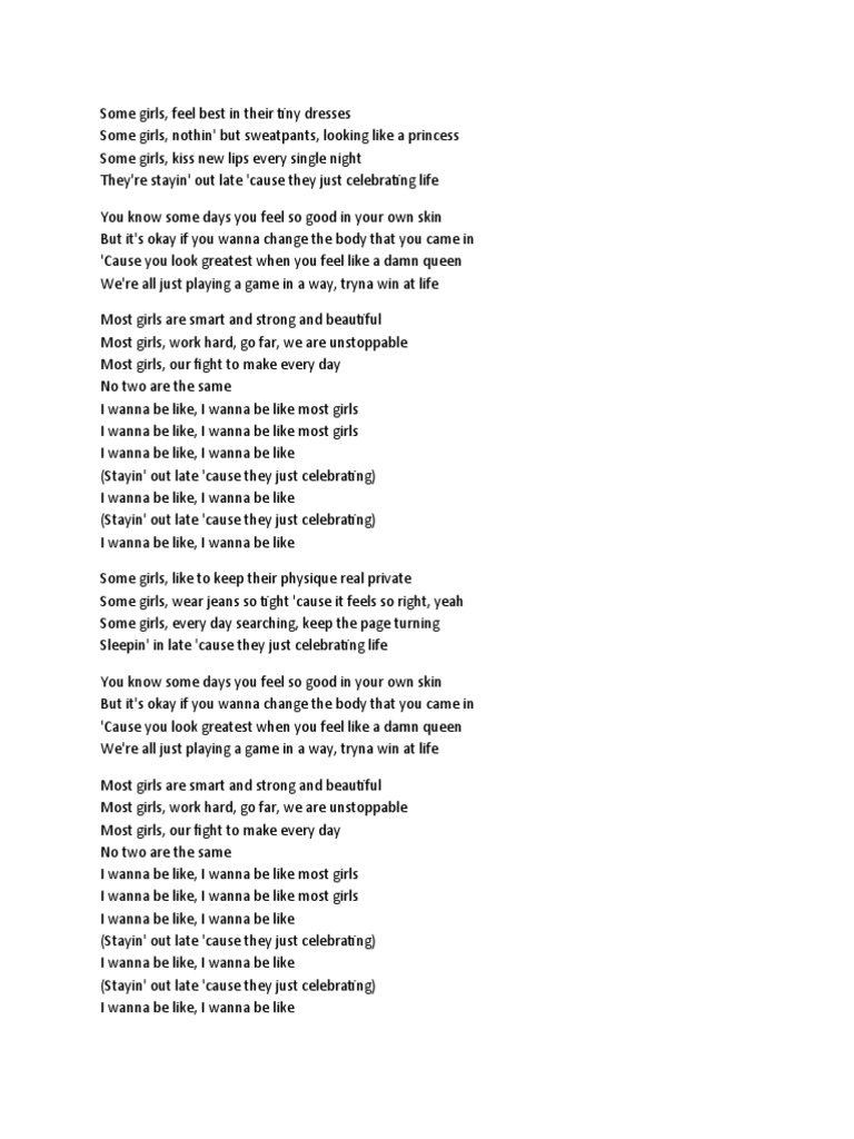 Most Girls Hailee Steinfeld Lyrics | PDF