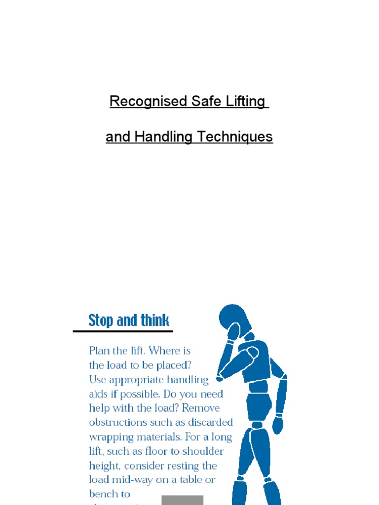 Kinetic Lifting Techniques for Safe Handling | PDF