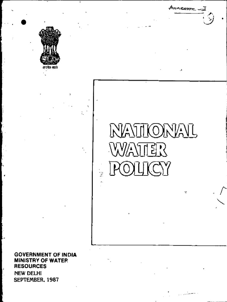 National Water Policy 1987 English PDF