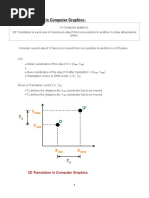 2D Translation in Computer Graphics