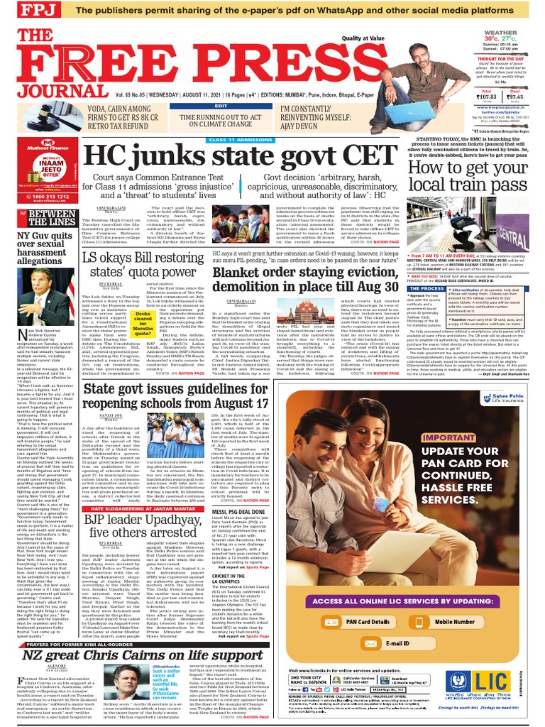 FPJ Whatsapp Edition-11!08!2021 | PDF