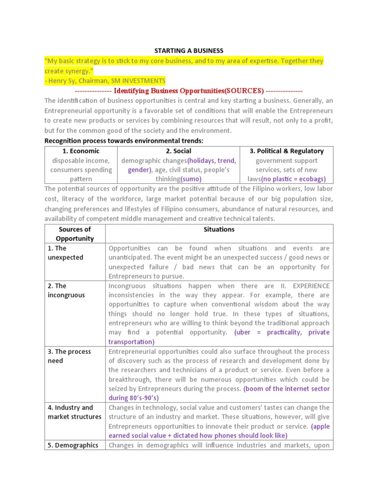Identifying Business Opportunities | PDF | Entrepreneurship | Economies