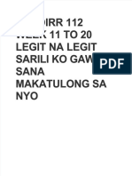 Dirr 112 Week 11 19 Legit Na Legit Newdocx